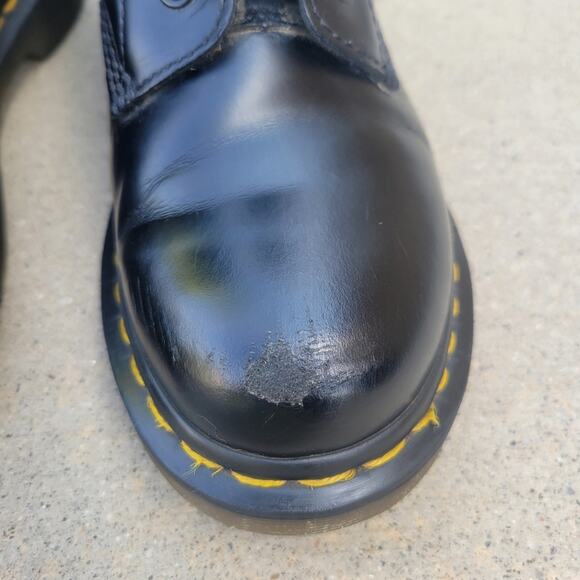 Dr. Martens 11821 Black Smooth Leather 1460 Lace-Up Boots Womens Size 6 - Picture 6 of 11